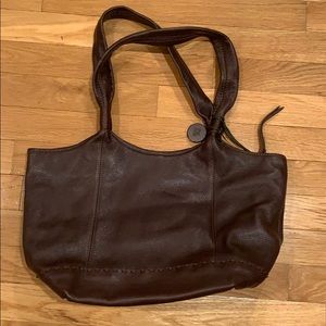 Brown leather vintage lesportsac